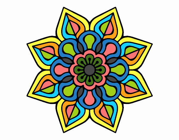 Mandala de flor sencilla