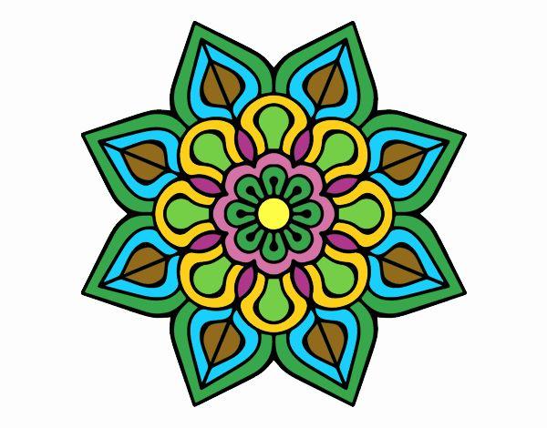 Mandala de flor sencilla