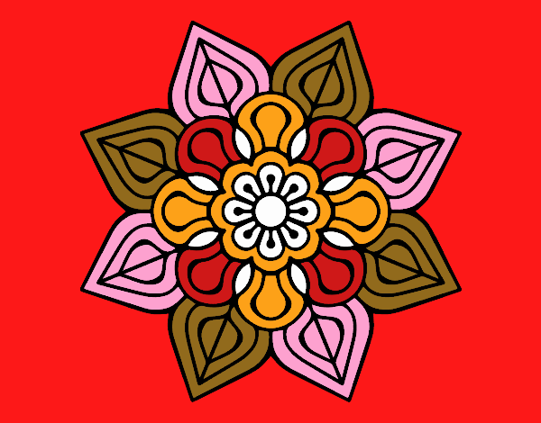 Mandala de flor sencilla