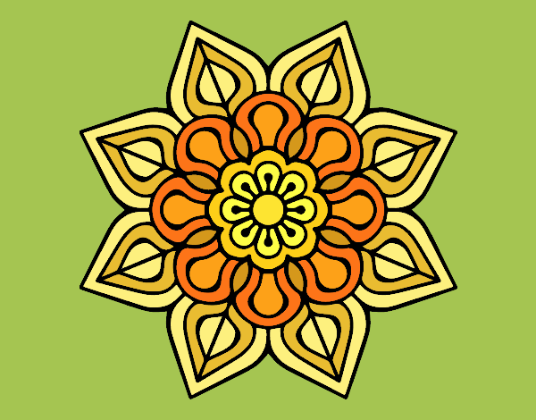 Mandala de flor sencilla