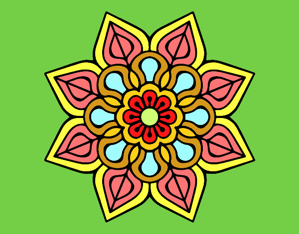 Mandala de flor sencilla