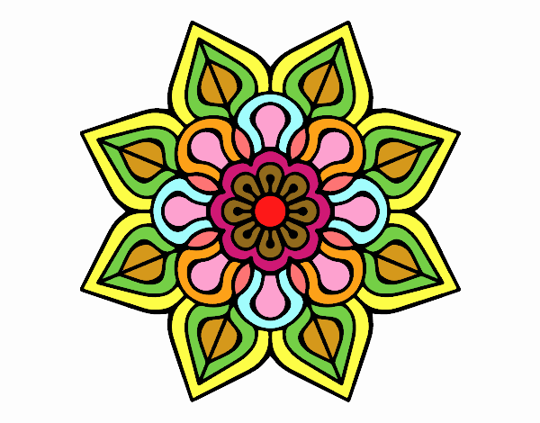 Mandala de flor sencilla