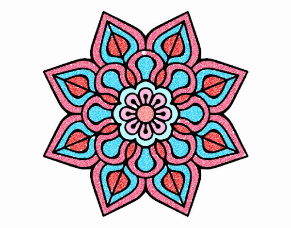 Mandala de flor sencilla