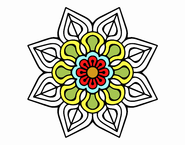 Mandala de flor sencilla