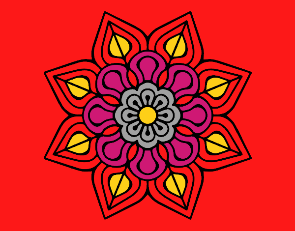 Mandala de flor sencilla