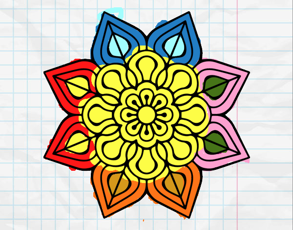 Mandala de flor sencilla