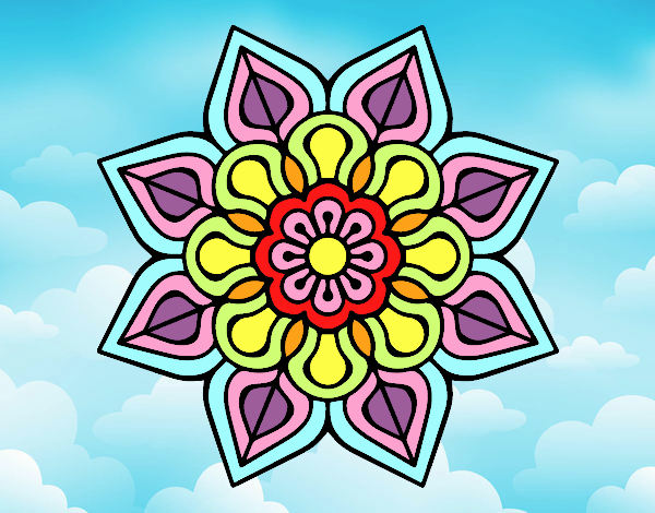 Mandala de flor sencilla