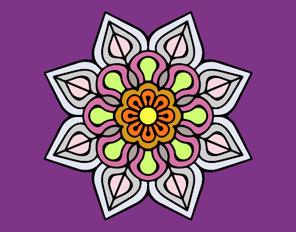 Mandala de flor sencilla