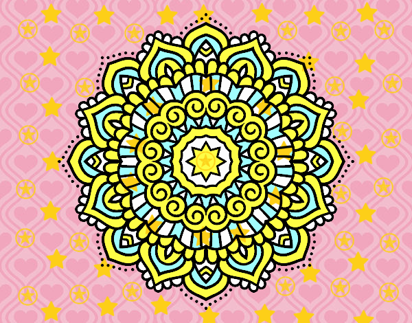 Mandala estrella decorada