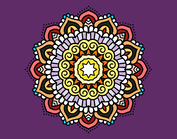 Mandala estrella decorada