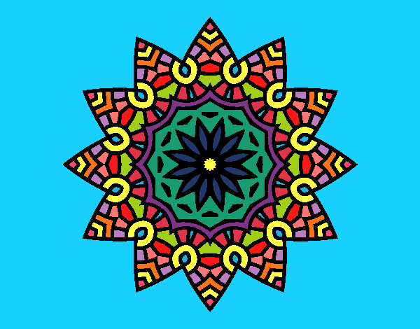 Mandala estrella floral