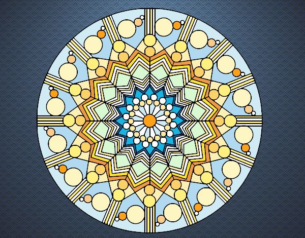 Mandala flor con círculos