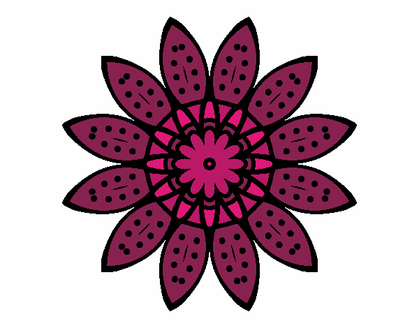 Mandala flor con pétalos