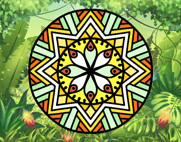 Mandala flor de bambú