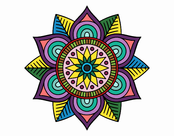 Mandala flor estelar