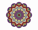 Mandala flor y hojas