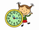 Niña con reloj