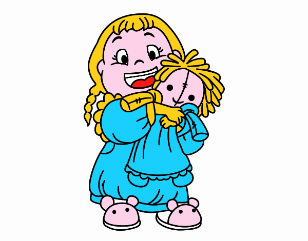 Niña con su muñeca