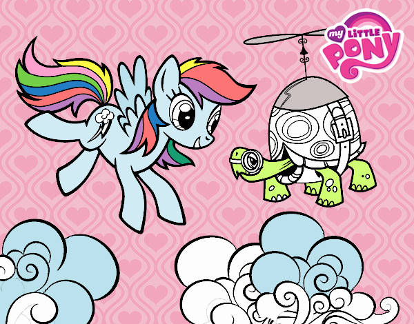 Rainbow Dash y la tortuga tanque