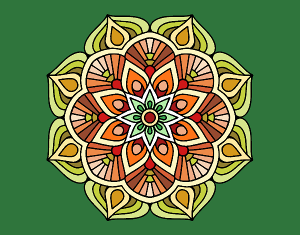 Un mandala de flor oriental