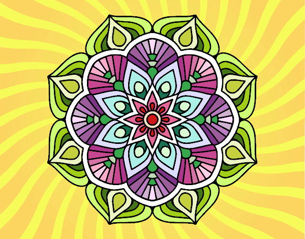 Un mandala de flor oriental