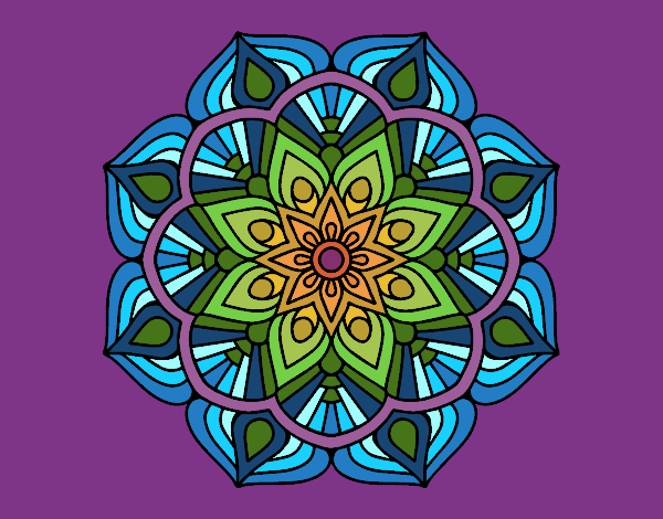 Un mandala de flor oriental