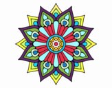 Un mandala destello floral