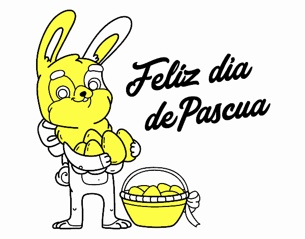 Conejo con muchos huevos de Pascua