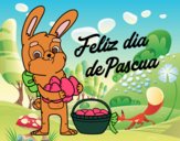 Conejo con muchos huevos de Pascua