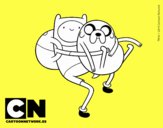 Finn y Jake abrazados