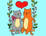 Gatitos enamorados