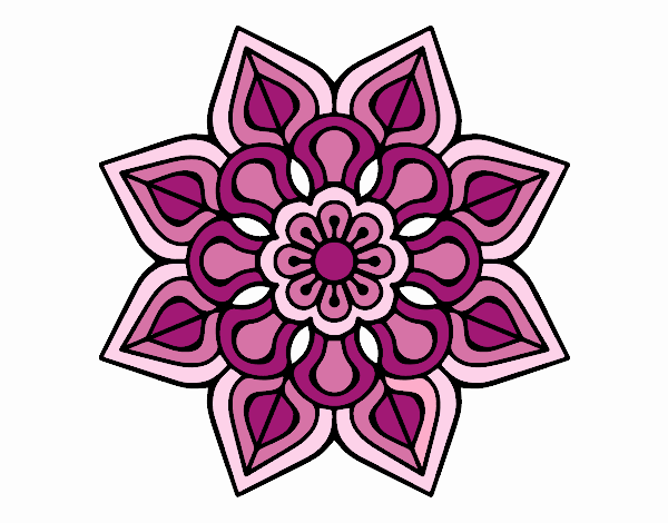 Mandala de flor sencilla