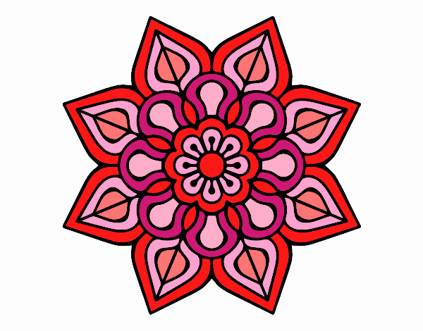 Mandala de flor sencilla