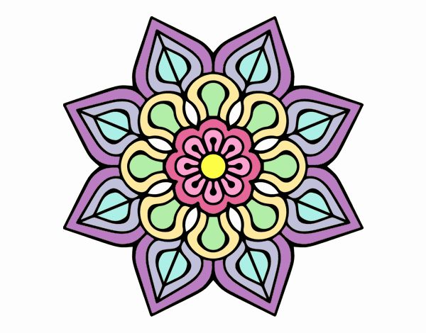 Mandala de flor sencilla