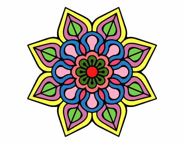 Mandala de flor sencilla