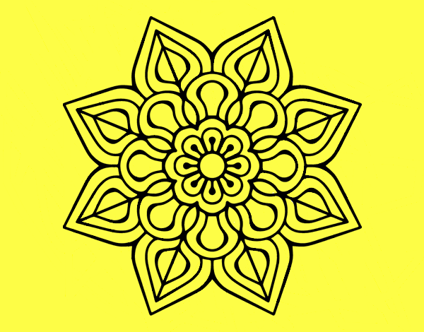 Mandala de flor sencilla