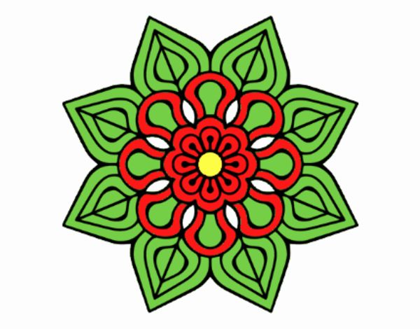 Mandala de flor sencilla