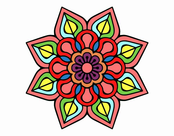 Mandala de flor sencilla