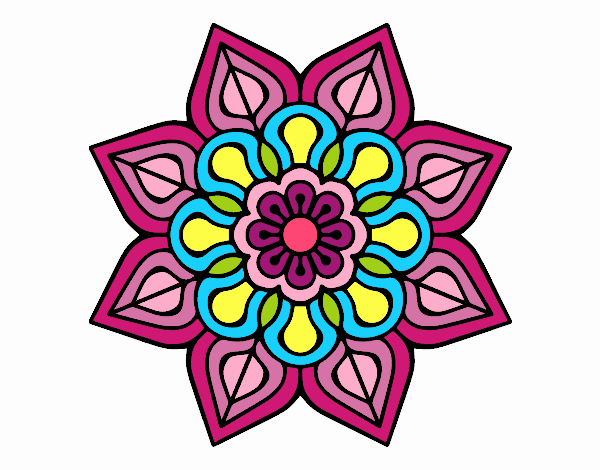 Mandala de flor sencilla