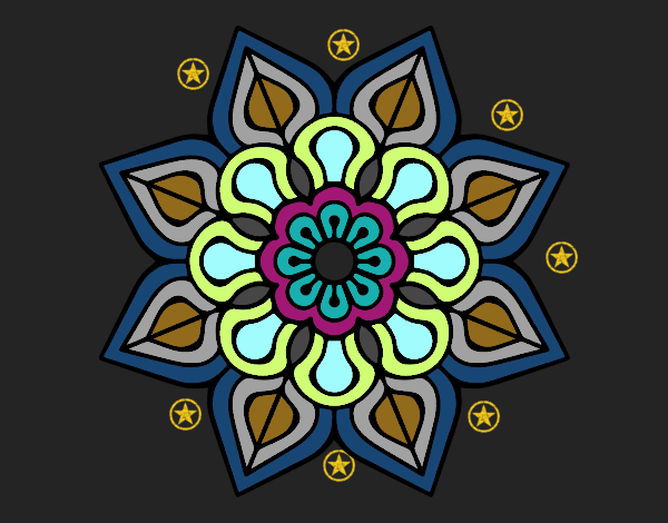 Mandala de flor sencilla