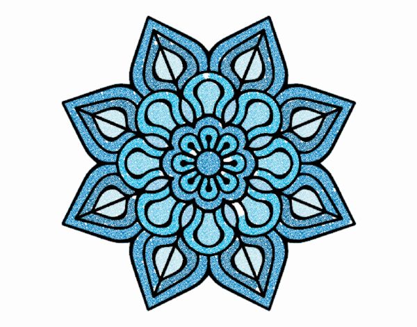 Mandala de flor sencilla