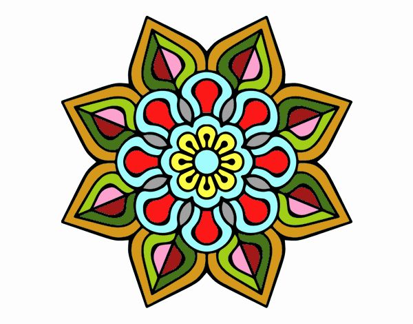 Mandala de flor sencilla