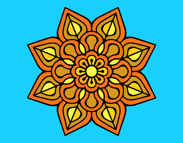 Mandala de flor sencilla