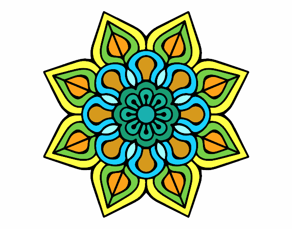 Mandala de flor sencilla