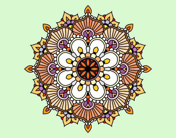 Mandala destello floral