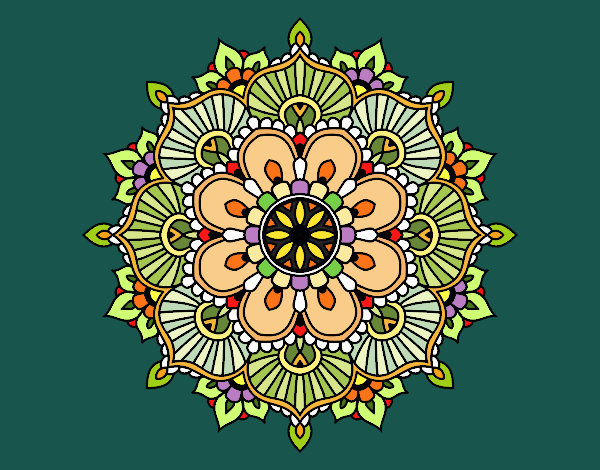 Mandala destello floral