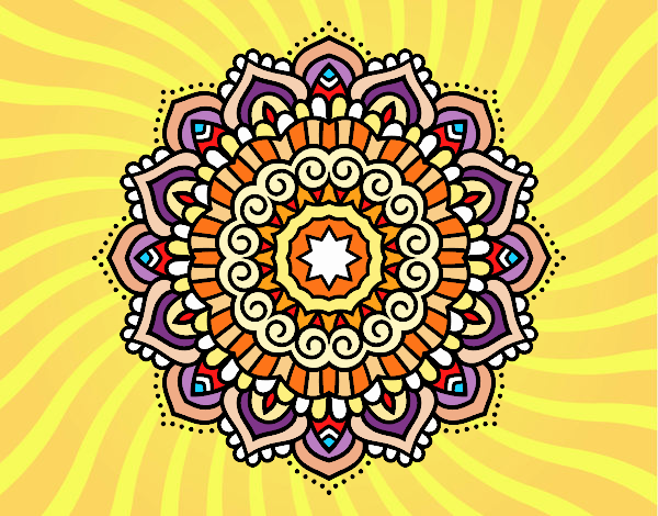 Mandala estrella decorada