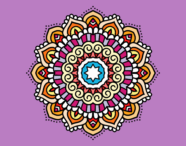 Mandala estrella decorada