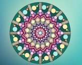 Mandala flor con círculos