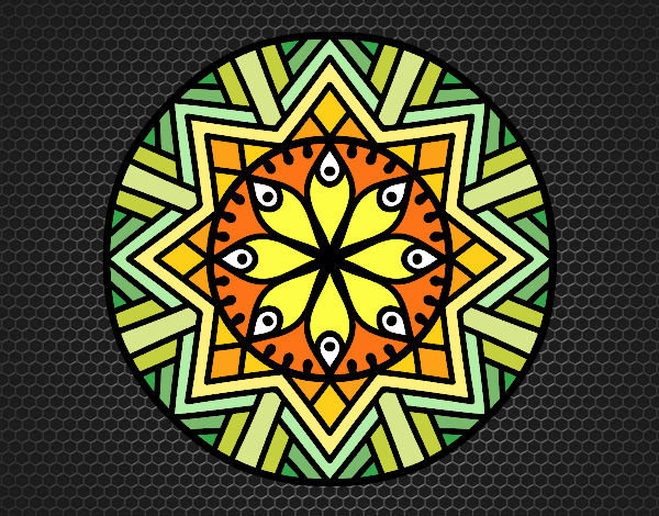 Mandala flor de bambú